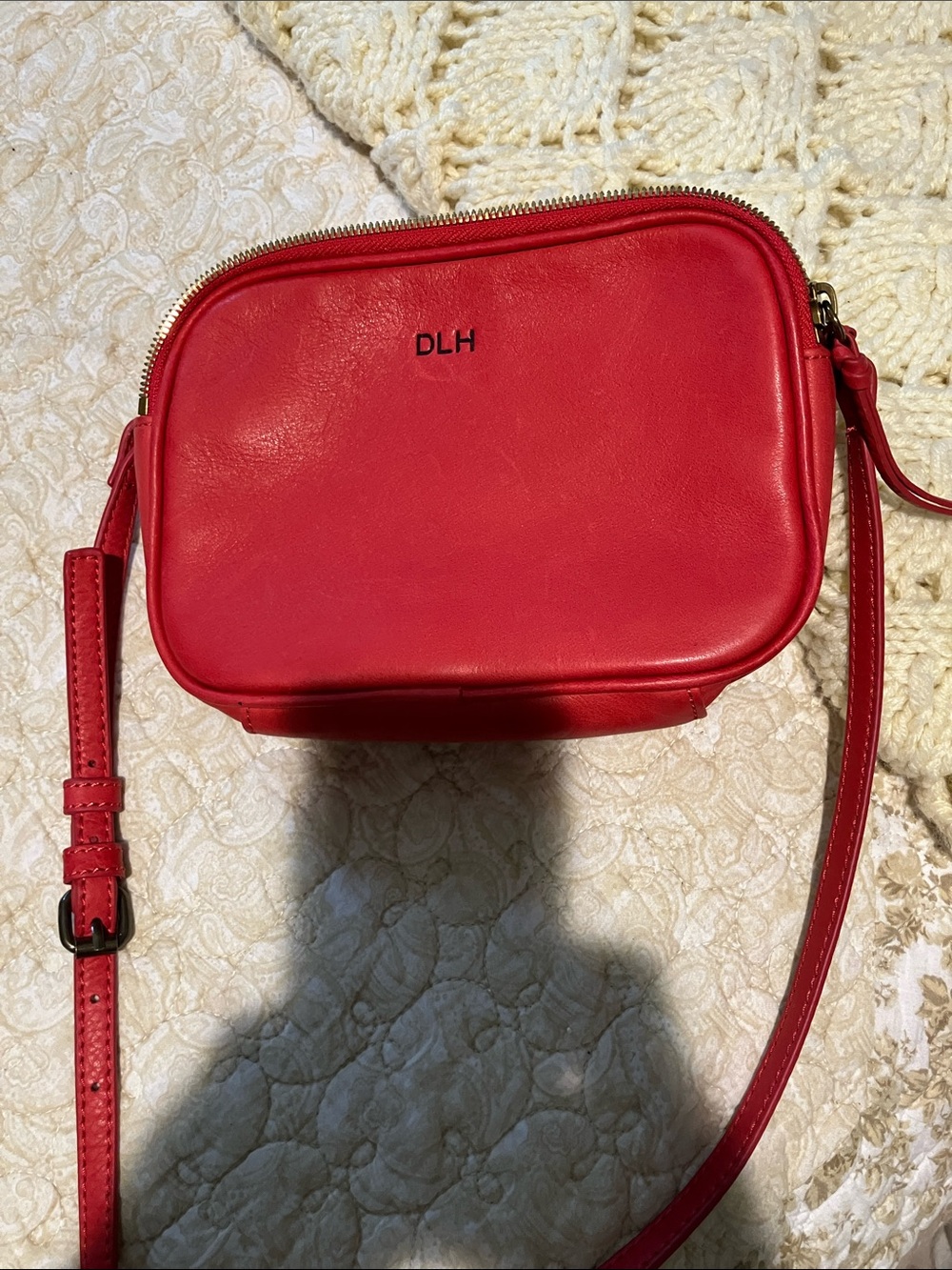 Red Leather Crossbody Bag